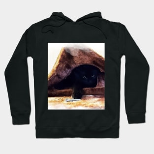 Little Kitty Helper - Black Kitten Hoodie